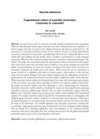 Organisational culture of Australian Universities: Community or corporate?