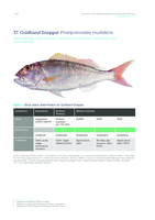 Goldband Snapper Pristipomoides multidens, In M Flood, I Stobutzki, J Andrews, G Begg, W Fletcher, C Gardner, J Kemp, A Moore, A O'Brien, R Quinn, J Roach, K Rowling, K Sainsbury, T Saunders, T Ward & M Winning (eds), Status of key Australian fish stocks reports 2012