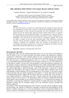 The abstraction effect on logic rules application