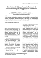 Rate constants for hydrogen abstraction reactions by the hydroperoxyl radical from methanol, ethenol, acetaldehyde, toluene and phenol