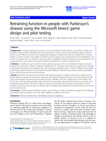 Retraining function in people with Parkinson’s disease using the Microsoft kinect: Game design and pilot testing