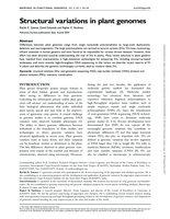 Structural variations in plant genomes