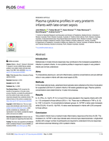 Plasma cytokine profiles in very preterm infants with late-onset sepsis
