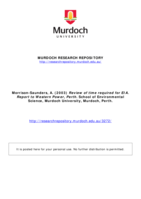 Review of time required for EIA. Report to Western Power, Perth