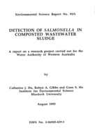Detection of salmonella in composted wastewater sludge: a report on a research project carried out for the Water Authority of Western Australia