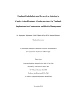 Elephant Endotheliotropic Herpesvirus Infection inCaptive Asian Elephants (Elephas maximus) in Thailand:Implications for Conservation and Health Management