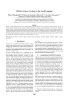 Affective lexicon creation for the Greek language