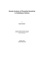 Genetic analysis of phosphite sensitivity in Arabidopsis thaliana