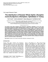 The distribution of Russian Wheat Aphid, Diuraphis noxia (Kurdjumov) (Hemiptera: Aphididae) in Turkey