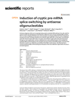 Induction of cryptic pre-mRNA splice-switching by antisense oligonucleotides