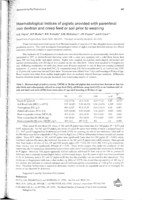Haematological indices of piglets provided with parenteral iron dextran and creep feed or soil prior to weaning