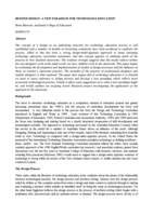 Beyond design: A new paradigm for technology education
