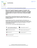Roux-en-Y gastric bypass surgery in Zucker rats induces bacterial and systemic metabolic changes independent of caloric restriction-induced weight loss