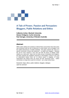 A tale of power, passion and persuasion: Bloggers, public relations and ethics