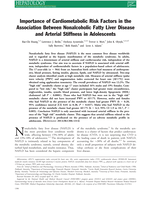 Importance of cardiometabolic risk factors in the association between nonalcoholic fatty liver disease and arterial stiffness in adolescents