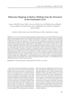 Molecular mapping in barley: Shifting from the structural to the functional level