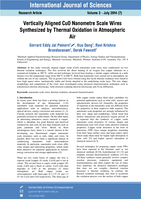 Vertically aligned CuO nanometre scale wires synthesized by thermal oxidation in atmospheric air