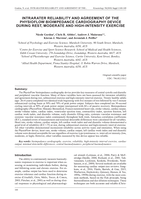 Intrarater reliability and agreement of the physioflow bioimpendance cardiography device during rest, moderate and High-intensity exercise