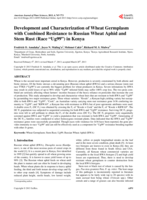 Development and characterization of wheat germplasm with combined resistance to Russian wheat aphid and stem rust (Race “Ug99”) in Kenya