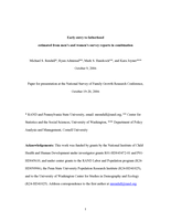 Early entry to fatherhood estimated from men's and women's survey reports in combination