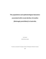 The population and epidemiological dynamics associated with recent decline of woylies (Bettongia penicillata) in Australia