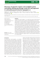 Discovery of genomic regions and candidate genes controlling shelling percentage using QTL ‐seq approach in cultivated peanut ( Arachis hypogaea L.)