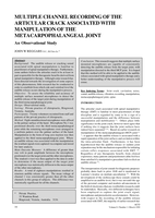 Multiple channel recording of the articular crack associated with manipulation of the metacarpophalangeal joint. An observational study