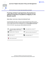 Framing scholars’ perspectives of practices to address breaches of academic integrity in the Muslim world