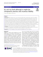 It’s not my fault although it might be: Chiropractic practice and vicarious liability