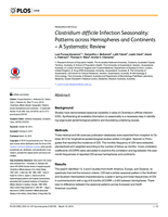 Clostridium difficile infection seasonality: Patterns across hemispheres and continents - A systematic review