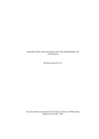Imagination, realisation and the performing of Australia