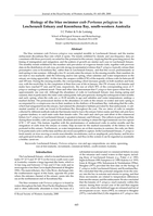 Biology of the blue swimmer crab Portunus pelagicus inLeschenault Estuary and Koombana Bay, south-western Australia
