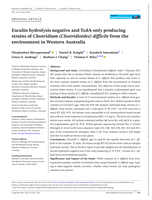 Esculin hydrolysis negative and TcdA ‐only producing strains of clostridium (Clostridiodes) difficile from the environment in Western Australia