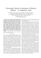 Forecasting vertical acceleration railway wagons - A comparative study