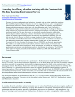 Assessing the efficacy of online teaching with the Constructivist online learning environment survey