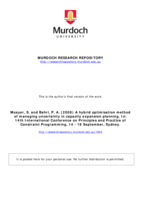 A hybrid optimisation method of managing uncertainty in capacity expansion planning