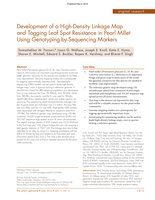Development of a High‐Density linkage map and tagging leaf spot resistance in Pearl Millet using Genotyping‐by‐Sequencing markers