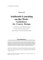Authentic learning on the web: Guidelines for course design
