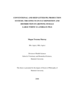 Conventional and deep-litter pig production systems: the effects on fat deposition and distribution in growing female large white X landrace pigs