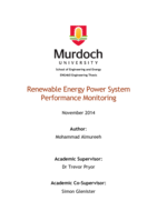 Renewable energy power system performance monitoring