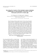 Increasing the viscosity of the intestinal contents stimulates proliferation of enterotoxigenic Escherichia coli and Brachyspira pilosicoli in weaner pigs