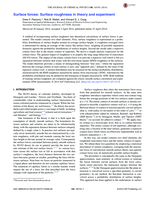 Surface forces: Surface roughness in theory and experiment