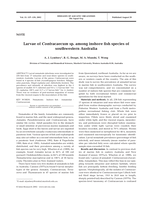 Larvae of Contracaecum sp. among inshore fish species of southwestern Australia