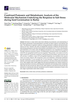 Combined proteomic and metabolomic analysis of the molecular mechanism underlying the response to salt stress during seed germination in barley