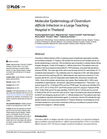 Molecular epidemiology of Clostridium difficile infection in a large teaching hospital in Thailand