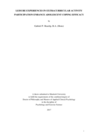 Leisure experiences in extracurricular activity participation enhance adolescent coping efficacy