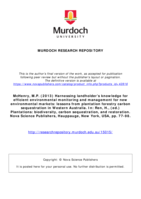 Harnessing landholder’s knowledge for efficient environmental monitoring and management for new environmental markets: lessons from plantation forestry carbon sequestration in Western Australia