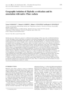 Geographic isolation of Diplodia scrobiculata and its association with native Pinus radiata