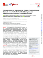 Characterization of staphylococcal cassette chromosome mec elements from methicillin-resistant Staphylococcus pseudintermedius infections in Australian animals