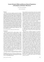 Genetic diversity within and between natural populations of Eucalyptus occidentalis (Myrtaceae)